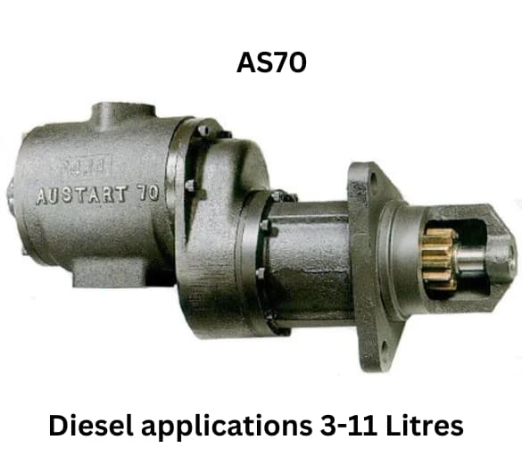 AS70 Austart 70 starter motor for diesel applications 3-11 litres